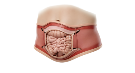 Human Abdomen Anatomy Illustration