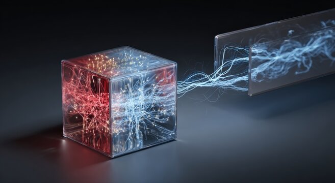 Translucent cube with energy discharge