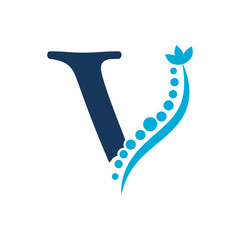 Dan Logo Combine With Letter V Vector Template