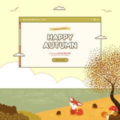 special offer autumn sale poster background