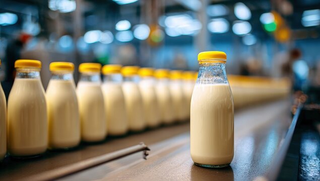 Milk bottles on a production line (1)