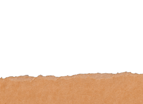 Torn craft paper texture frame