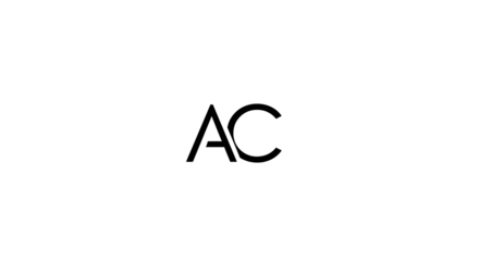 Abstract AC Logo Design on White Shape