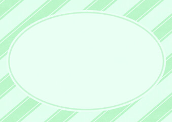 ストライプ背景のフレーム_グリーン