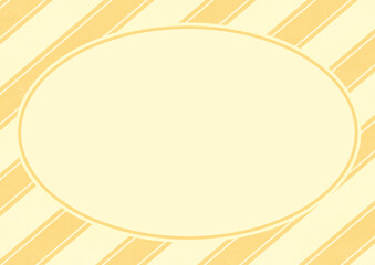 ストライプ背景のフレーム_オレンジ