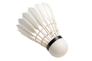 White Feather Badminton Shuttlecock Isolated on a transparent background