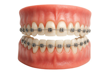 Obraz premium Orthodontic Braces on Human Teeth for Dental Care