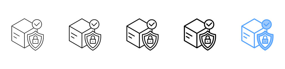 Fototapeta premium Product Security Icon Different Style Outline Collection Set 