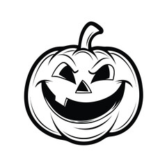 Grinning Jack-o'-lantern Halloween Illustration