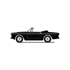 Elegant Roadster Illustration A Classic Car Design in Black and White