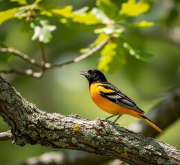 Kepodang birds in branches