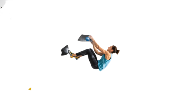 Female Rock Climber on Indoor Wall