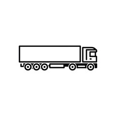 Semi-Truck Vector Illustration Transportation Icon for Logistics and Delivery