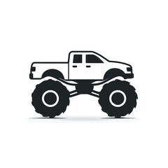 Monster Truck Icon Powerful Off-Road Vehicle Graphic