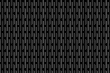 Dark woven black texture with repeating rectangular mesh pattern, modern abstract digital background, futuristic geometric wallpaper for creative and tech design