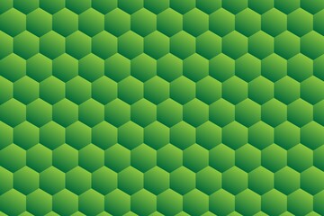 Abstract futuristic seamless green honeycomb hexagon geometric background, glowing modern digital wallpaper texture for sci-fi, cyber, and contemporary technology design concepts