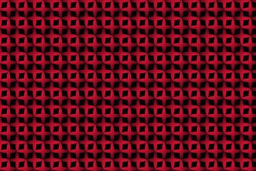 Red 3d embossed mesh texture abstract background with geometric cube like effect, seamless digital design backdrop for futuristic, modern, web, and stylish technology projects.