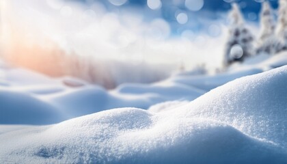 soft white snowy background with gentle blur and cozy atmosphere