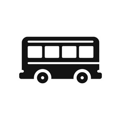Minimalist Bus Icon Public Transport Symbol in Black and White