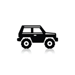 Iconic black silhouette of a rugged off-road vehicle, perfect for adventure, exploration, and challenging terrains, symbolizing freedom and powerful transport