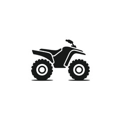 ATV Quad Bike Isolated Silhouette Icon for Off-Road Adventure