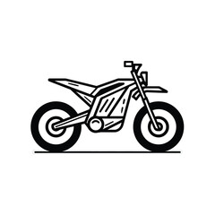 Fototapeta premium illustration of a contemporary electric off-road motorcycle, representing sustainable power, eco-conscious adventure, and the thrill of silent, robust mobility for exploring diverse landscapes