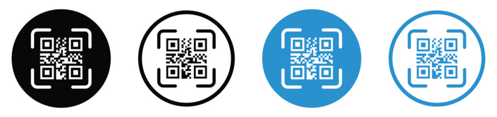 qr code icon on transparent background. scan QR code squre icon. fake qr code for design and mockup. scan me qr code icon. vector illustration and transparent png