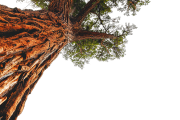Transparent coast redwood tree for use in creative graphic work