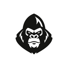 Powerful Gorilla Head Logo Design Strong Mascot Icon for Brand Identity