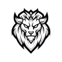 A Majestic Lion Head Logo for Strength and Courage
