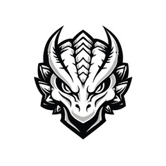 Dragon Head Mascot Logo Design Fierce and Majestic Creature