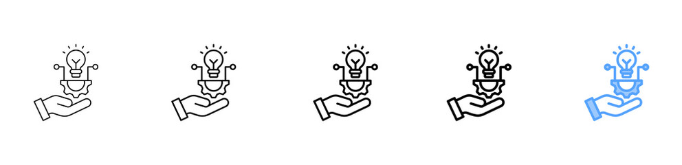 Fototapeta premium Technological Innovation Icon Different Style Outline Collection Set 