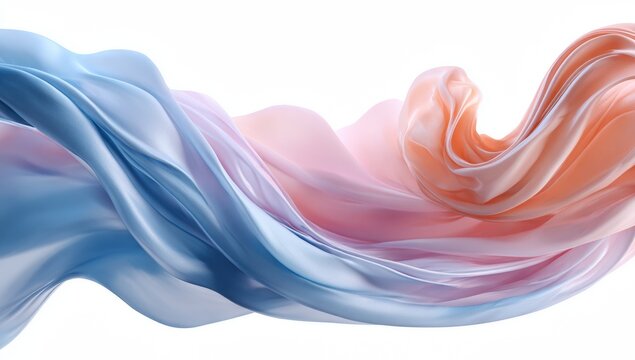 Flowing fabric in pastel hues