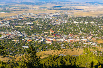 City of Helena Panoramic Aerial View at Sunset