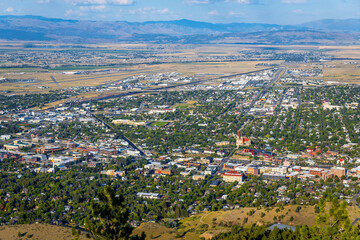 City of Helena Panoramic Aerial View at Sunset