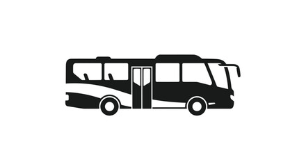 Sleek vector illustration showcasing a contemporary bus design for transit concepts