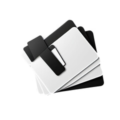 Obraz premium Modern minimalist notebook set featuring sleek black and white design suitable for creative professionals and students