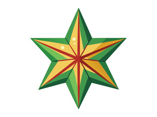 Fototapeta premium Colorful Geometric Star Design vector isolated on white background