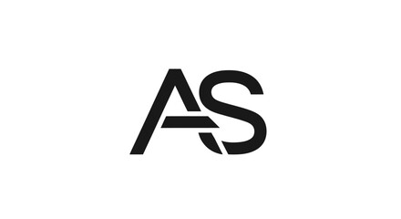 Sleek intertwined lettermark featuring 'A' and 'S' in modern minimalist design style