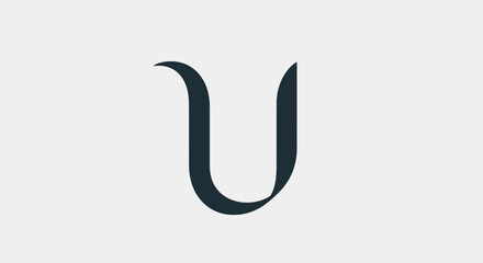 Sophisticated letter U emblem elegantly designed for corporate and personal branding identity