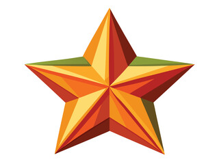 Obraz premium Colorful Geometric Star Design vector isolated on white background