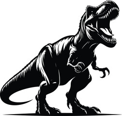 Giant Angry T-rex Roaring vector illustration isolated on white background © Md Hasan