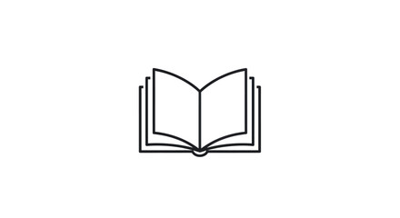 Minimalist open book outline illustration inviting exploration and new discoveries