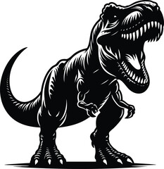 Giant Angry T-rex Roaring vector illustration isolated on white background © Md Hasan