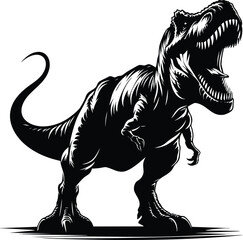 Giant Angry T-rex Roaring vector illustration isolated on white background © Md Hasan