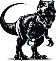 Giant Angry T-rex Roaring vector illustration isolated on white background © Md Hasan