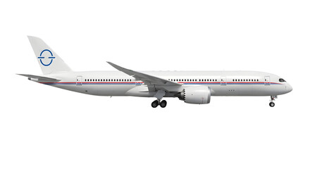 Private Jet Airplane Isolated Illustration