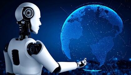 Robot interacts with global network