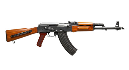 Isolated AK-47 Assault Rifle on Black