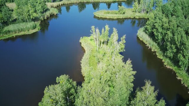 Trakhtemirovsky Nature Reserve with Green Banks and Its Wide Spaces Stretching Beyond the Horizon.